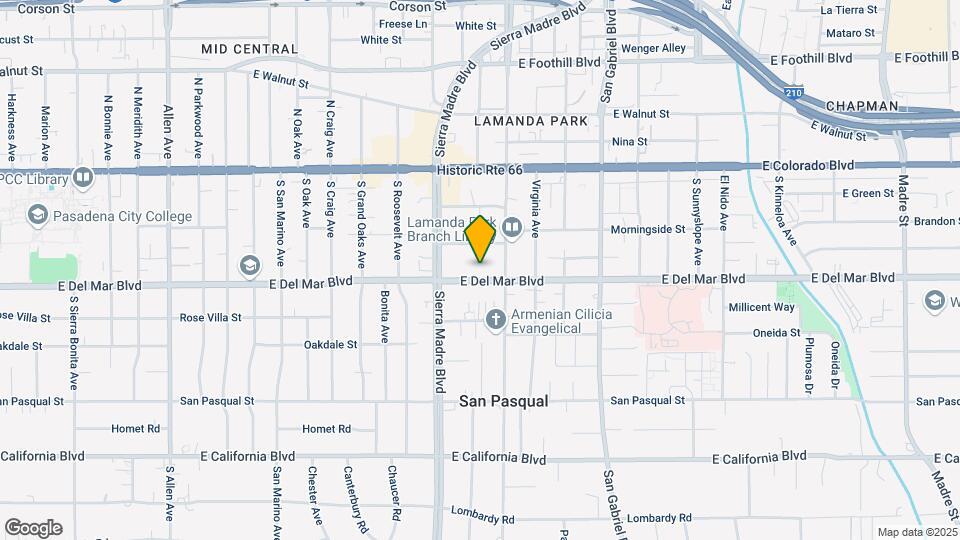 2445 E Del Mar Blvd, Unit 1 Map and Location Details