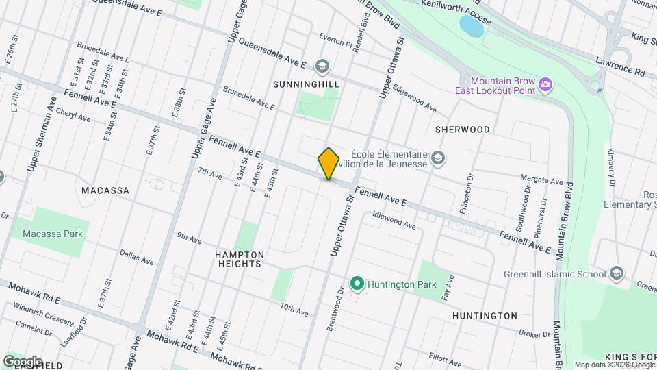 2-1088 Fennell Avenue East Hamilton Ontario L8T 1R8 Map and Location Details