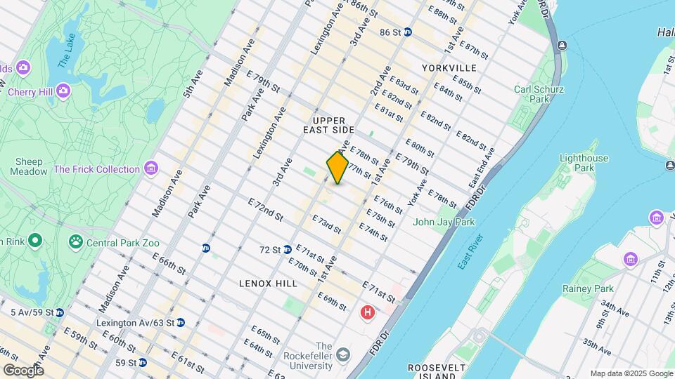 311 E 75th St Map and Location Details