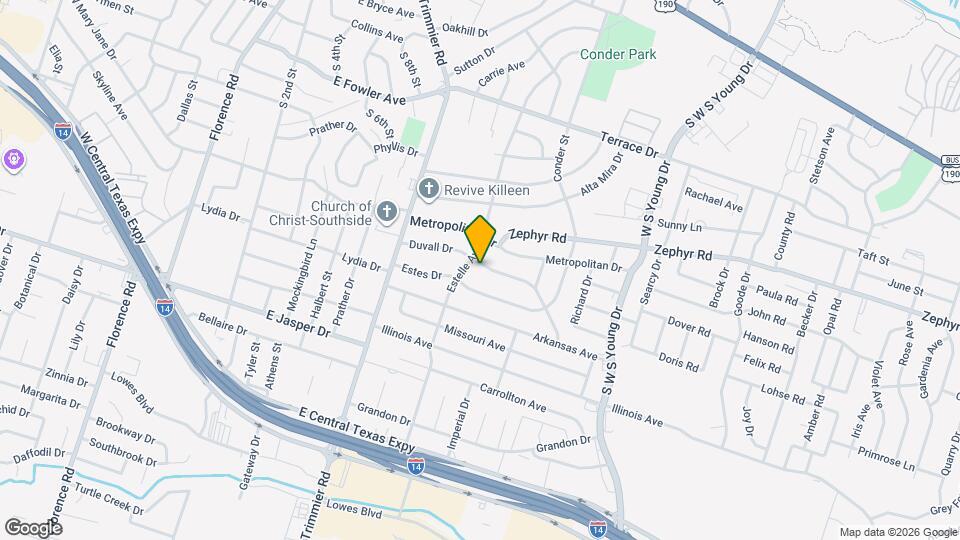 1306 Duvall Dr Map and Location Details