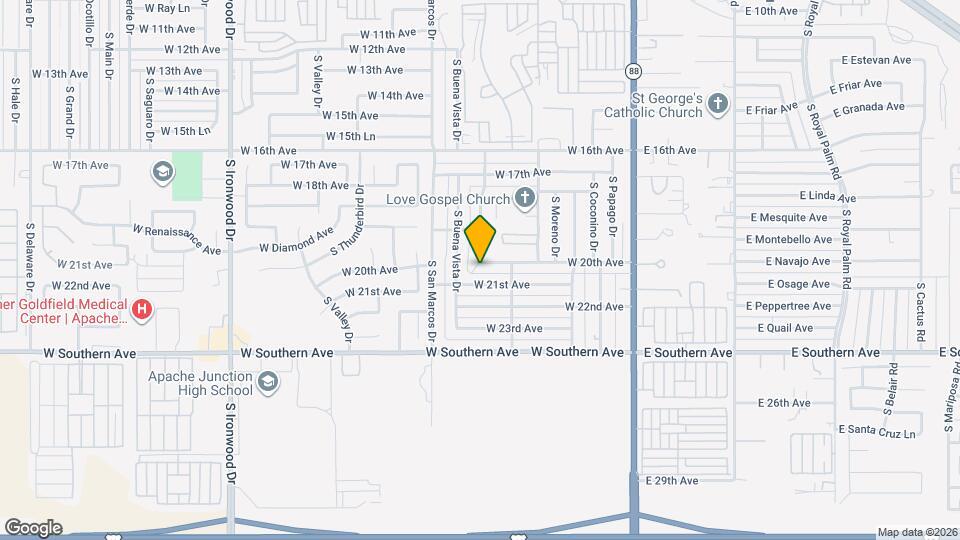 595 W 20th Ave Map and Location Details