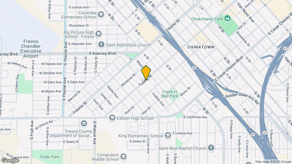 832 Tulare St Mapa y Detalles de la Ubicación