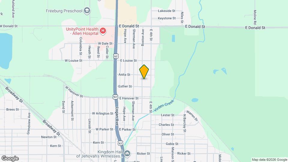 416 Boston Ave Map and Location Details