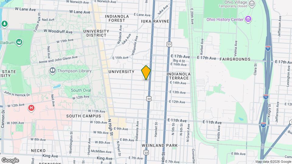 215 E 14th Ave Map and Location Details