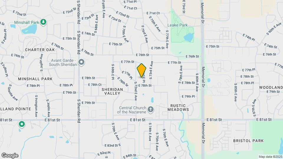7742 S 72nd E Pl Map and Location Details