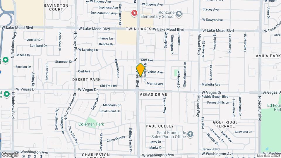 1704 N Jones Blvd Map and Location Details