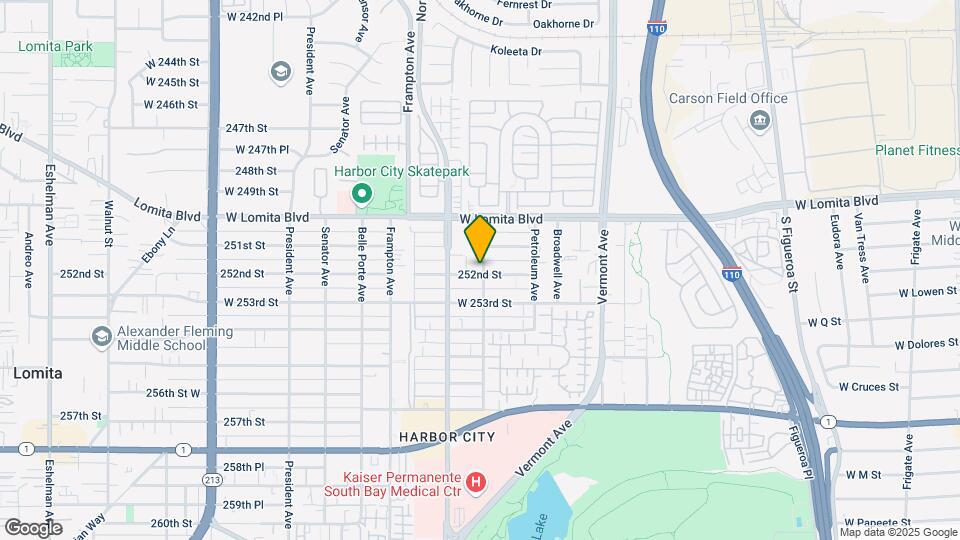 1105 252nd St Map and Location Details