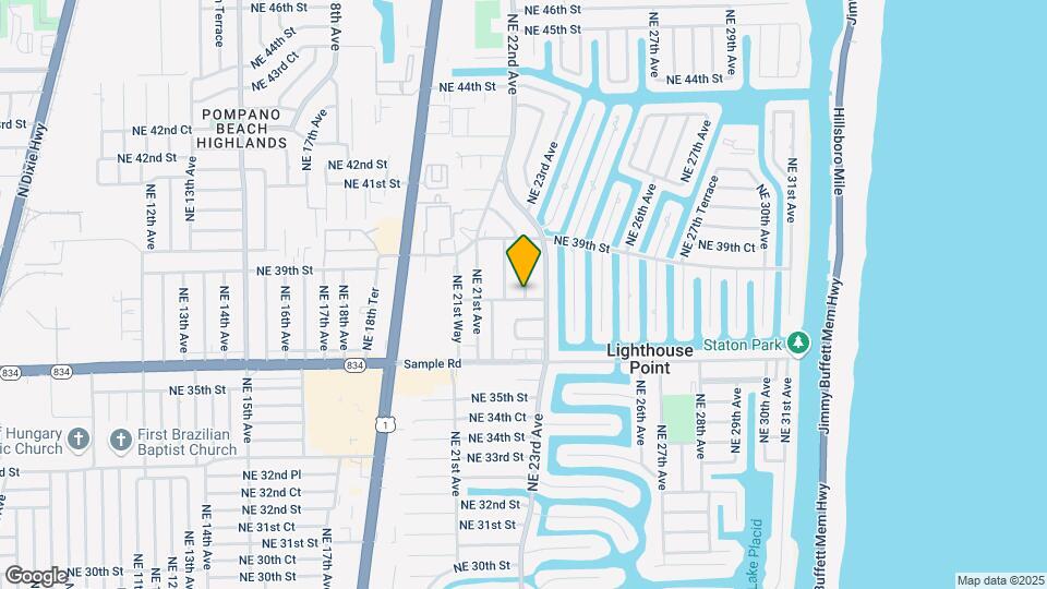 3801 NE 22nd Way Map and Location Details