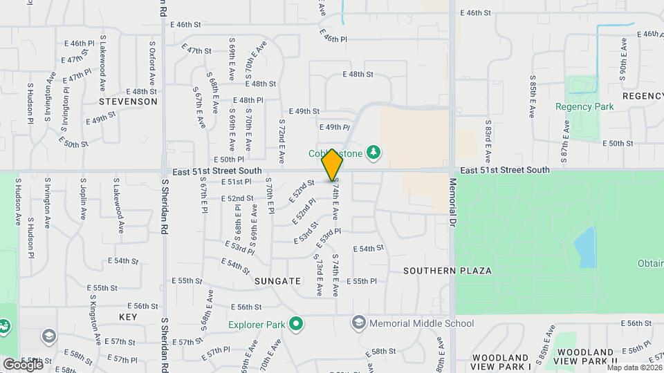 5210 S 74th E Ave Map and Location Details