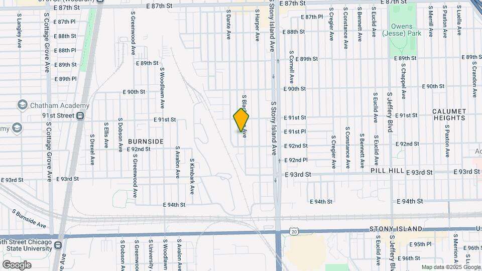 9136 S Blackstone Ave Map and Location Details