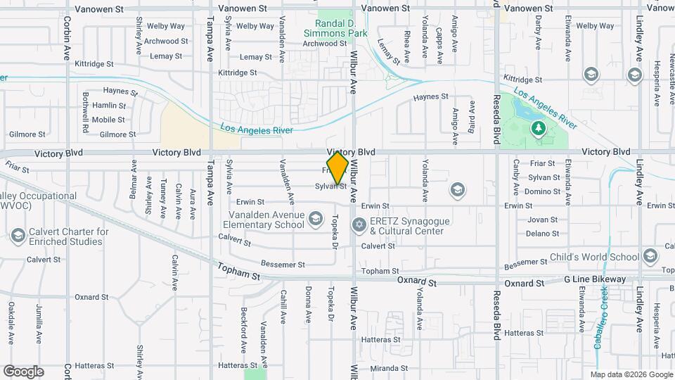 18924 Sylvan St Mapa y Detalles de la Ubicación