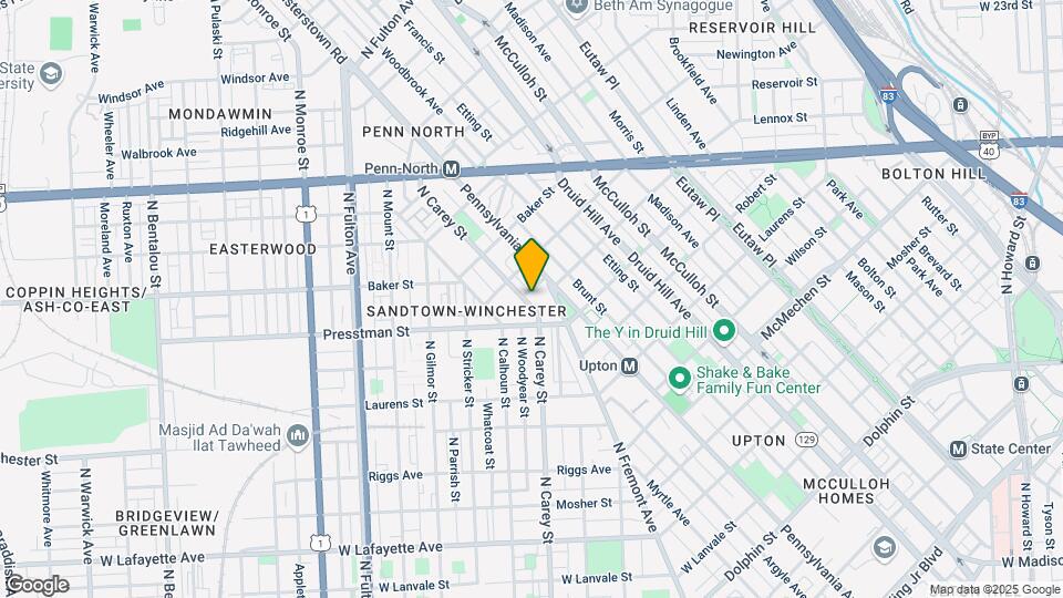 1431 N Carey St Map and Location Details