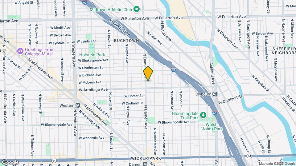 2015 N Damen Ave Map and Location Details