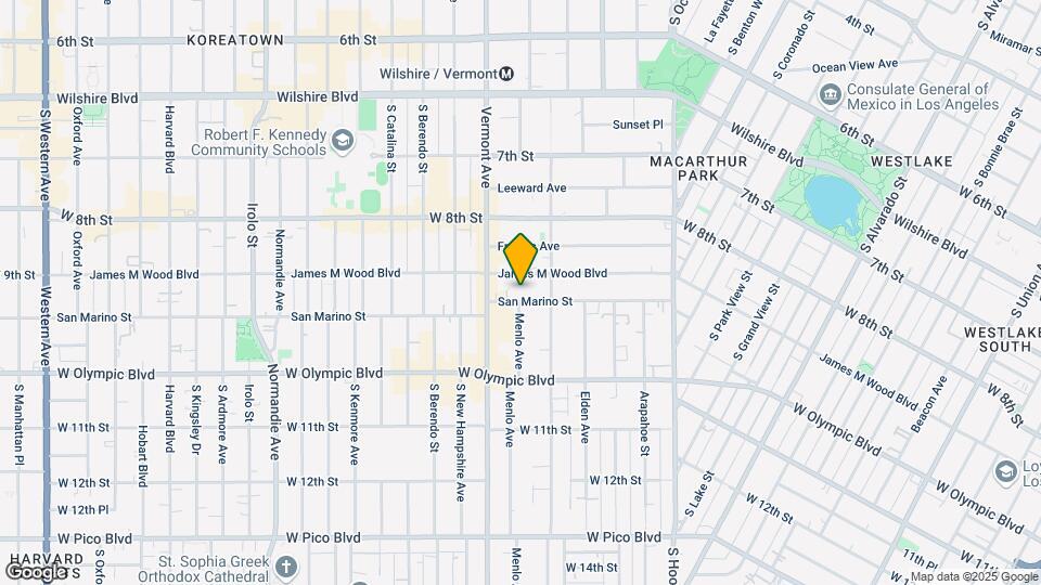 2845 San Marino Street Map and Location Details