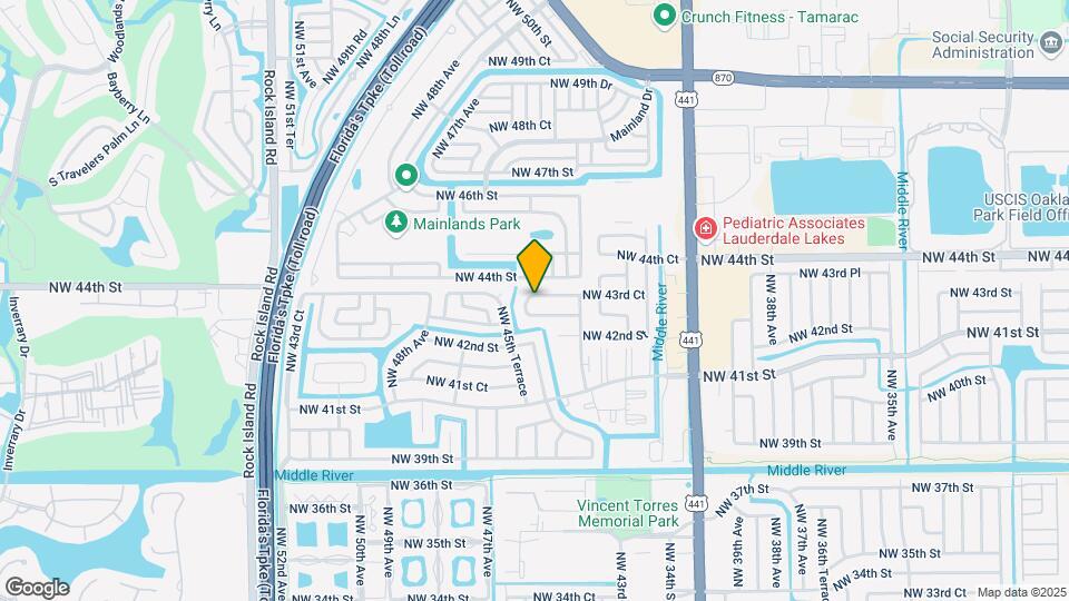 4480 NW 43rd Ct Map and Location Details