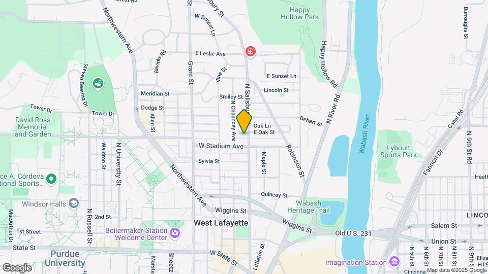619 N Salisbury St, Unit Upstairs unit Map and Location Details