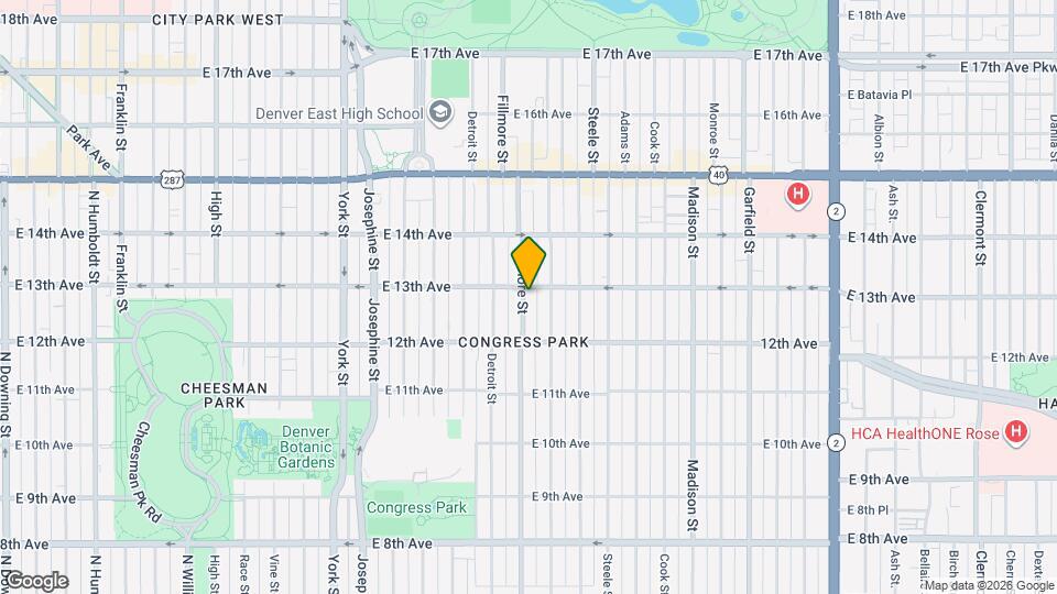 1274 Fillmore St Map and Location Details