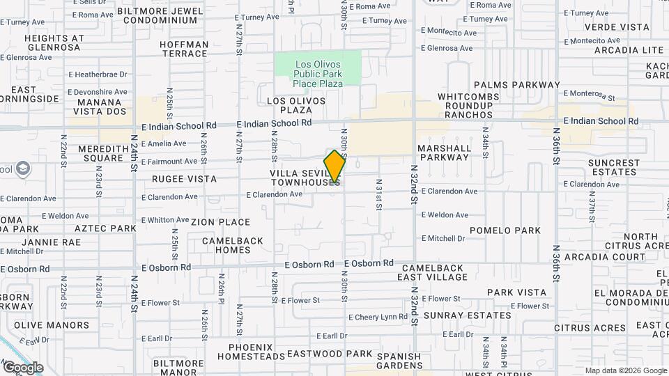 2964 E Clarendon Ave Mapa y Detalles de la Ubicación