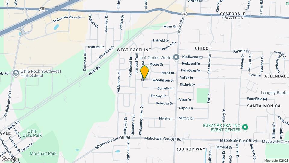 8005 Woodhaven Dr Map and Location Details