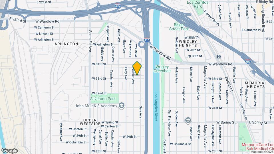 1277 W 33rd St Map and Location Details