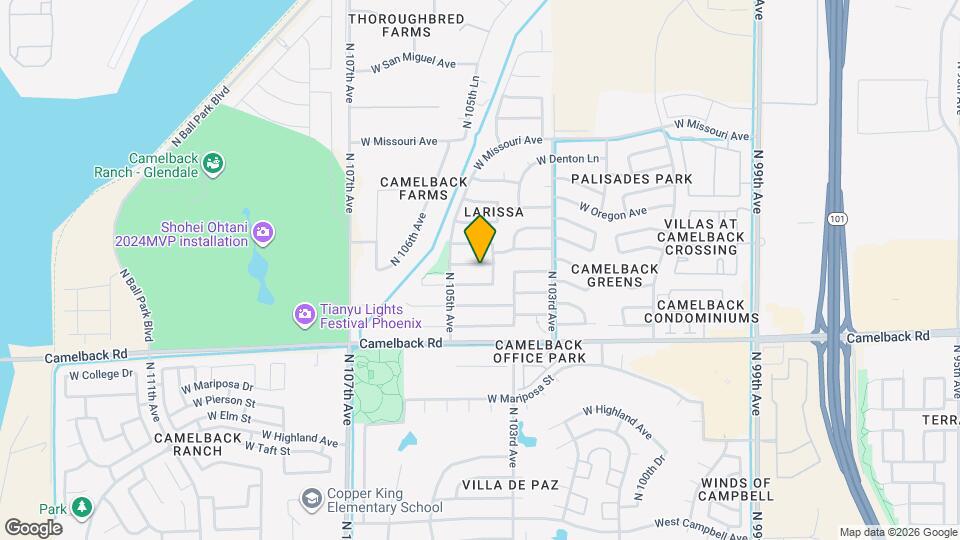 10435 W Medlock Dr Mapa y Detalles de la Ubicación