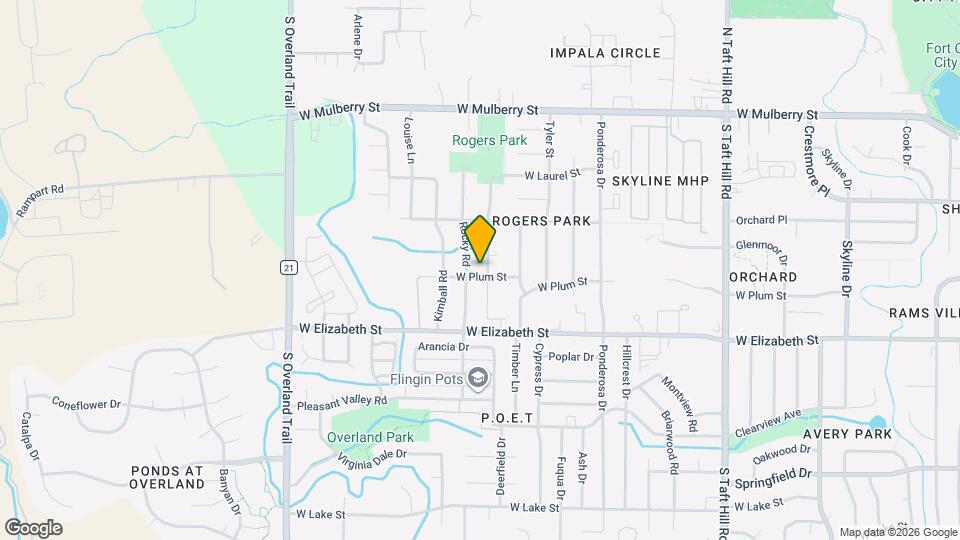 2600 W Plum St Map and Location Details