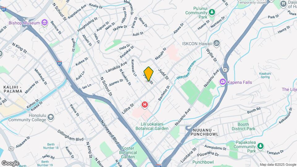 1914 Liliha St Map and Location Details