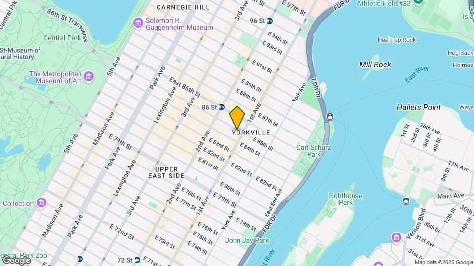 352 East 85th Street Map and Location Details