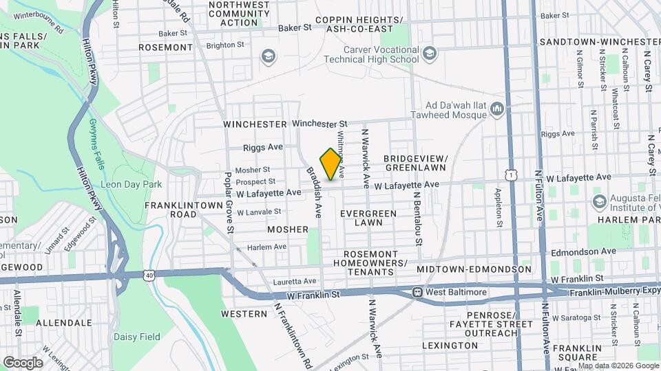 2574 W Lafayette Ave Map and Location Details