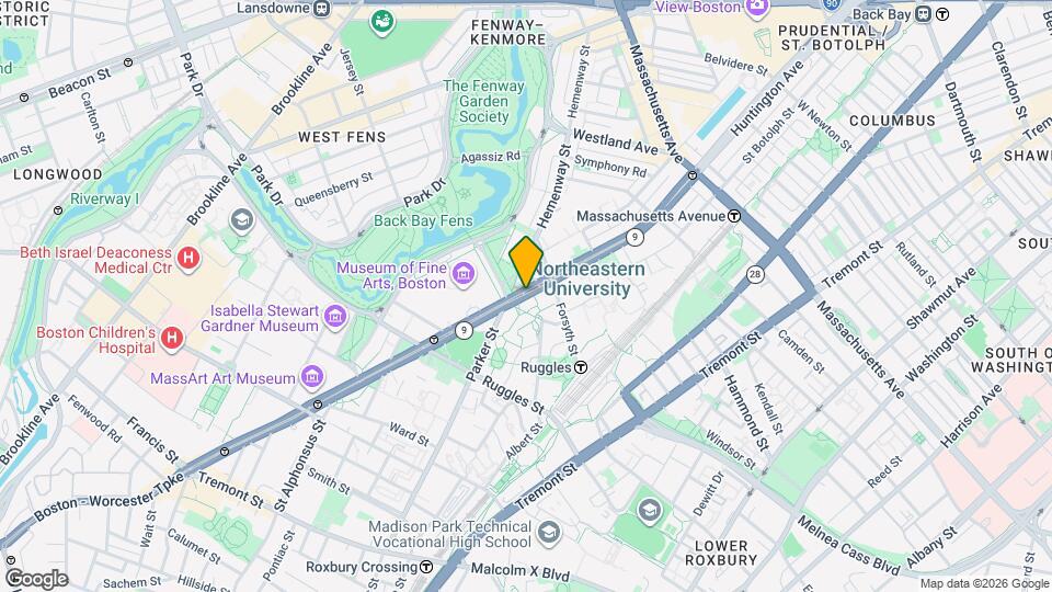 420 Huntington Ave Map and Location Details