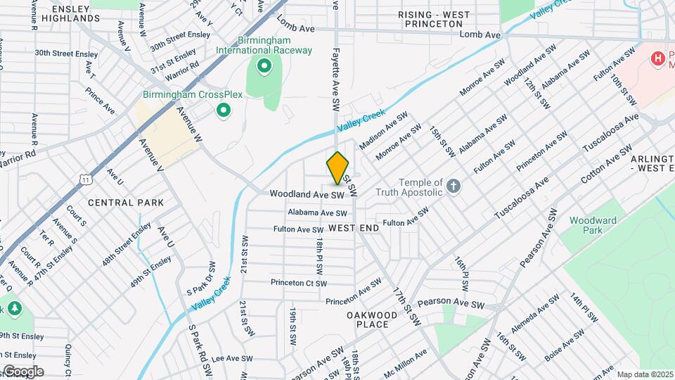 1820 Woodland Ave SW Map and Location Details