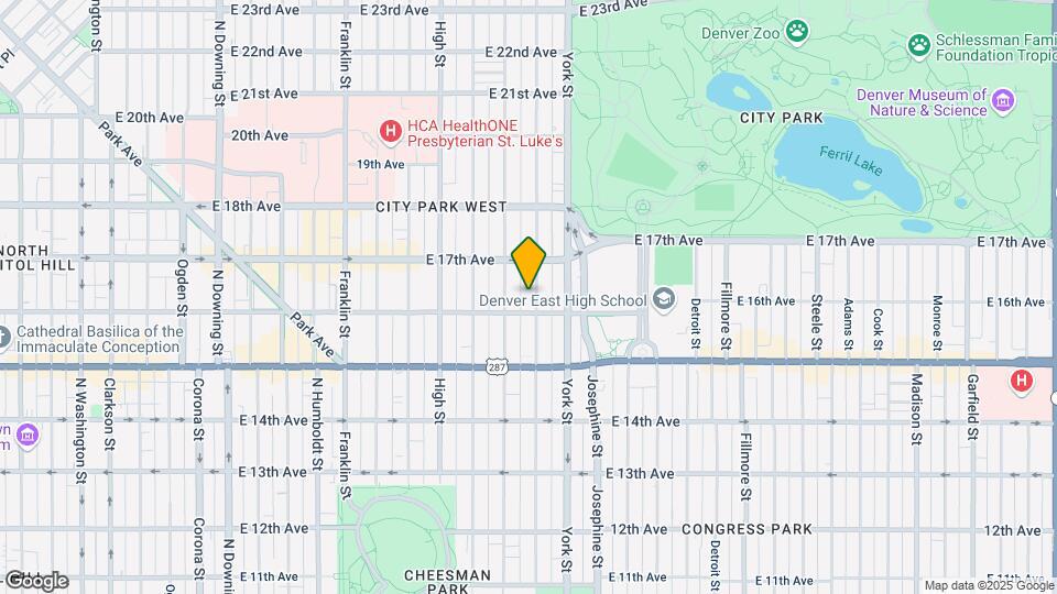 1623 N Gaylord St Map and Location Details