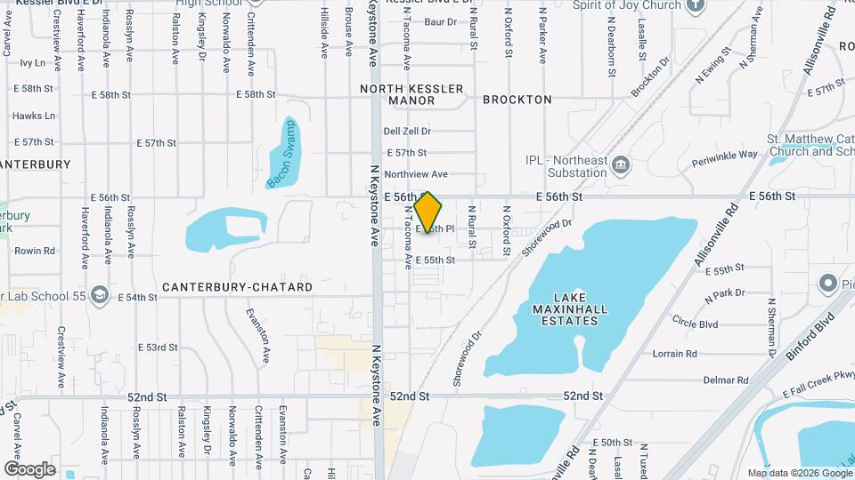 2555 E 55th Pl Map and Location Details