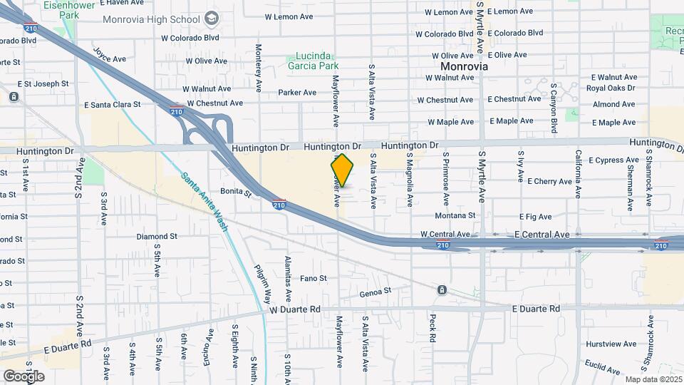 1232 S Mayflower Ave Mapa y Detalles de la Ubicación
