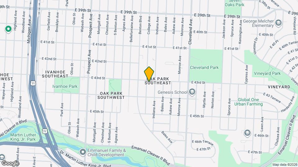 4309 College Ave Map and Location Details