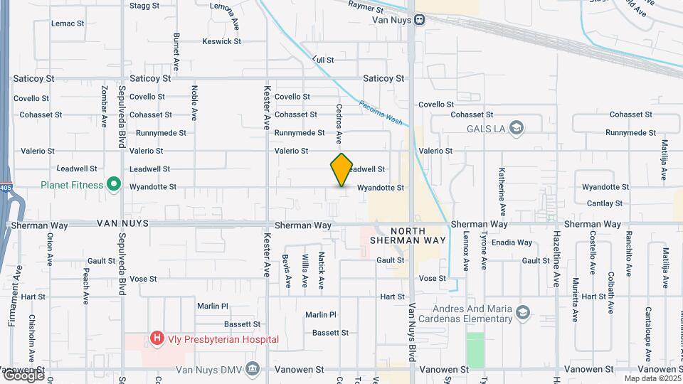 14660 Wyandotte St Mapa y Detalles de la Ubicación