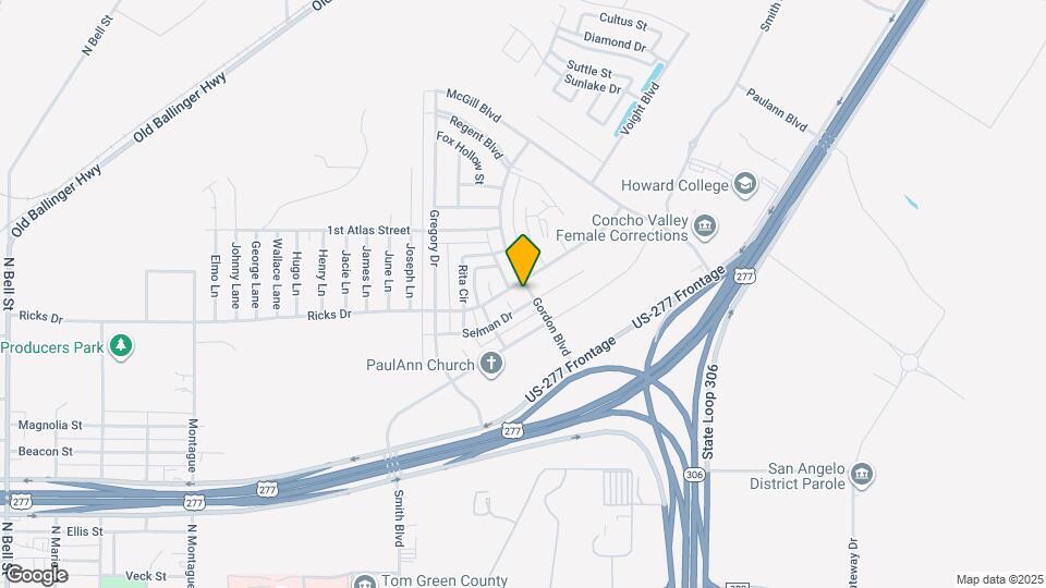 1105 Gordon Blvd Map and Location Details