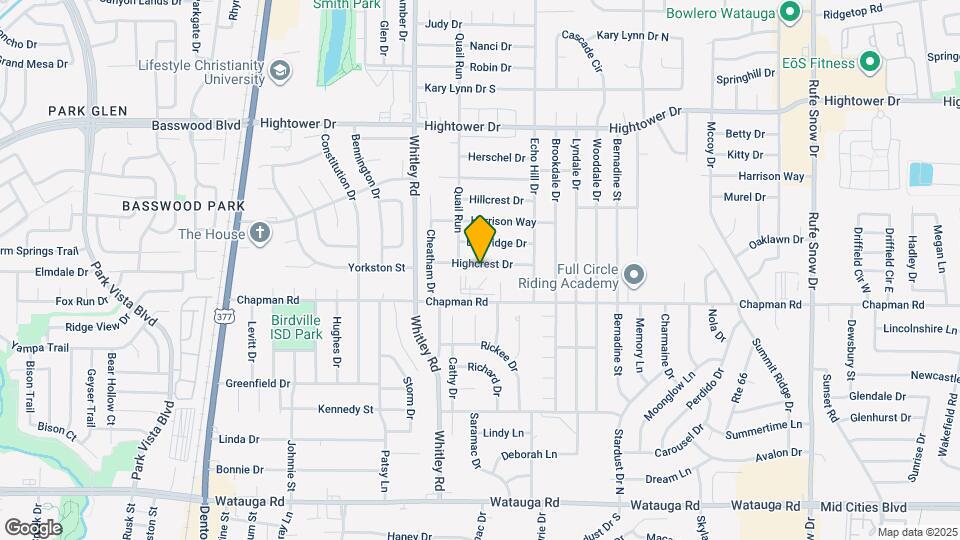 6012 Highcrest Dr Map and Location Details