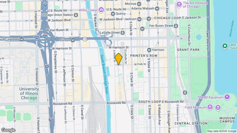 801 S Financial Pl Map and Location Details