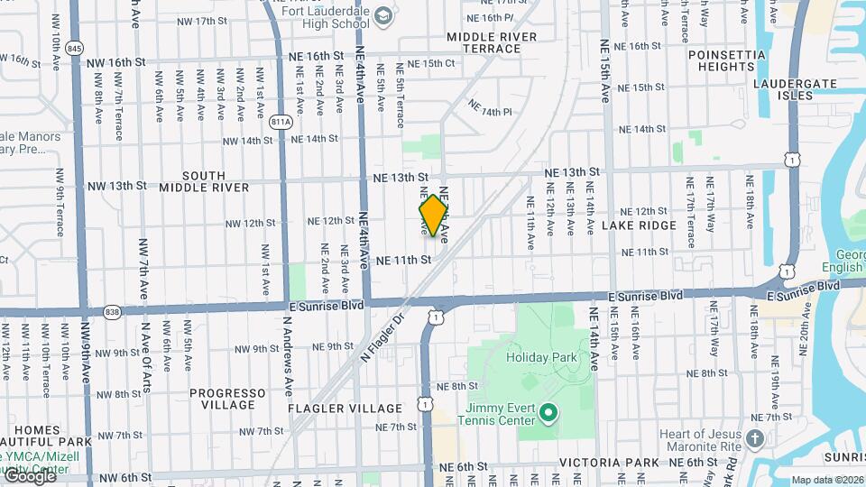 601 NE 11th St Map and Location Details