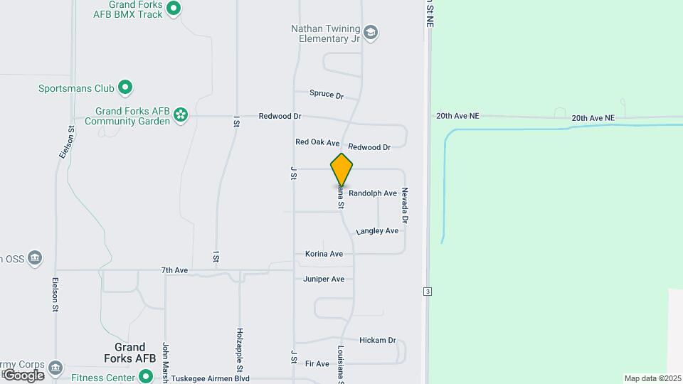 Grand Forks AFB Homes Map and Location Details