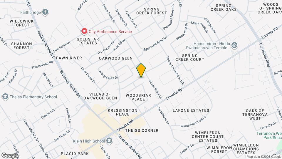 6807 Falling Waters Dr Map and Location Details