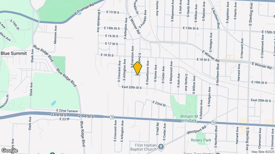1908 S Overton Ave Map and Location Details