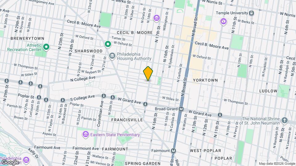 1705 W Seybert St Map and Location Details