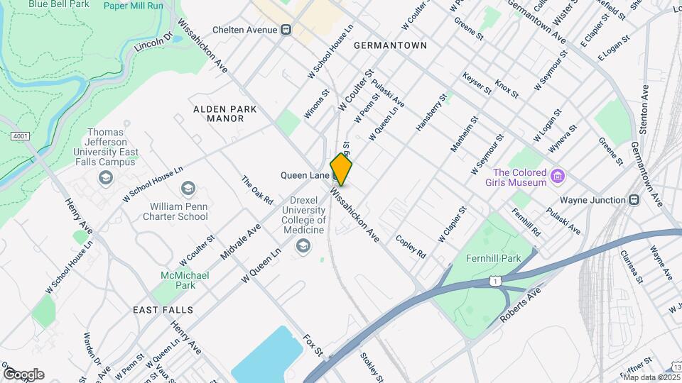 5235 Wissahickon Ave Map and Location Details