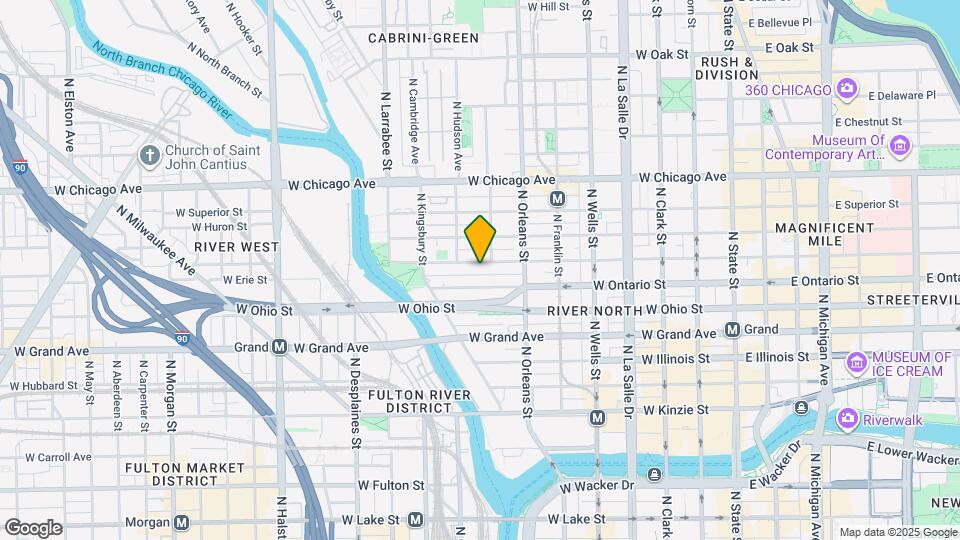 375 W Erie St Map and Location Details