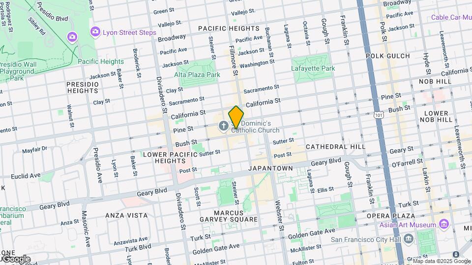 2250 Bush St Mapa y Detalles de la Ubicación