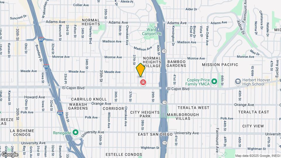 4349 McClintock St Map and Location Details