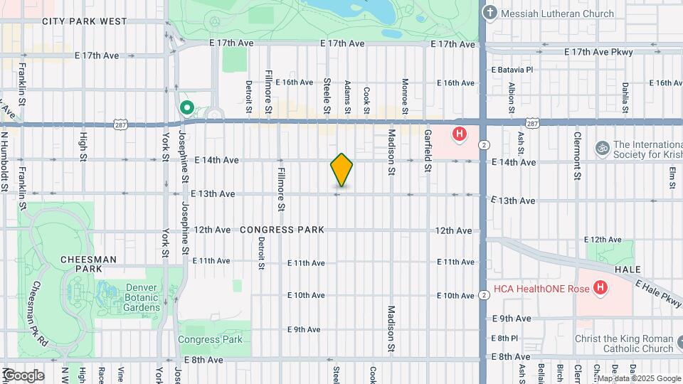 1300 Steele St Map and Location Details