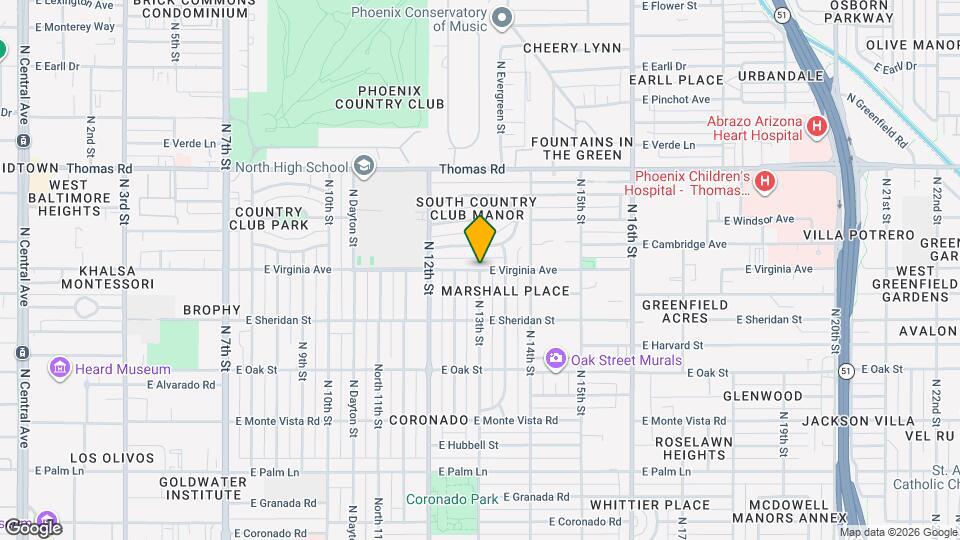 3221 N 13th St Map and Location Details